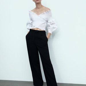 Zara Cropped White Top